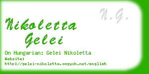 nikoletta gelei business card